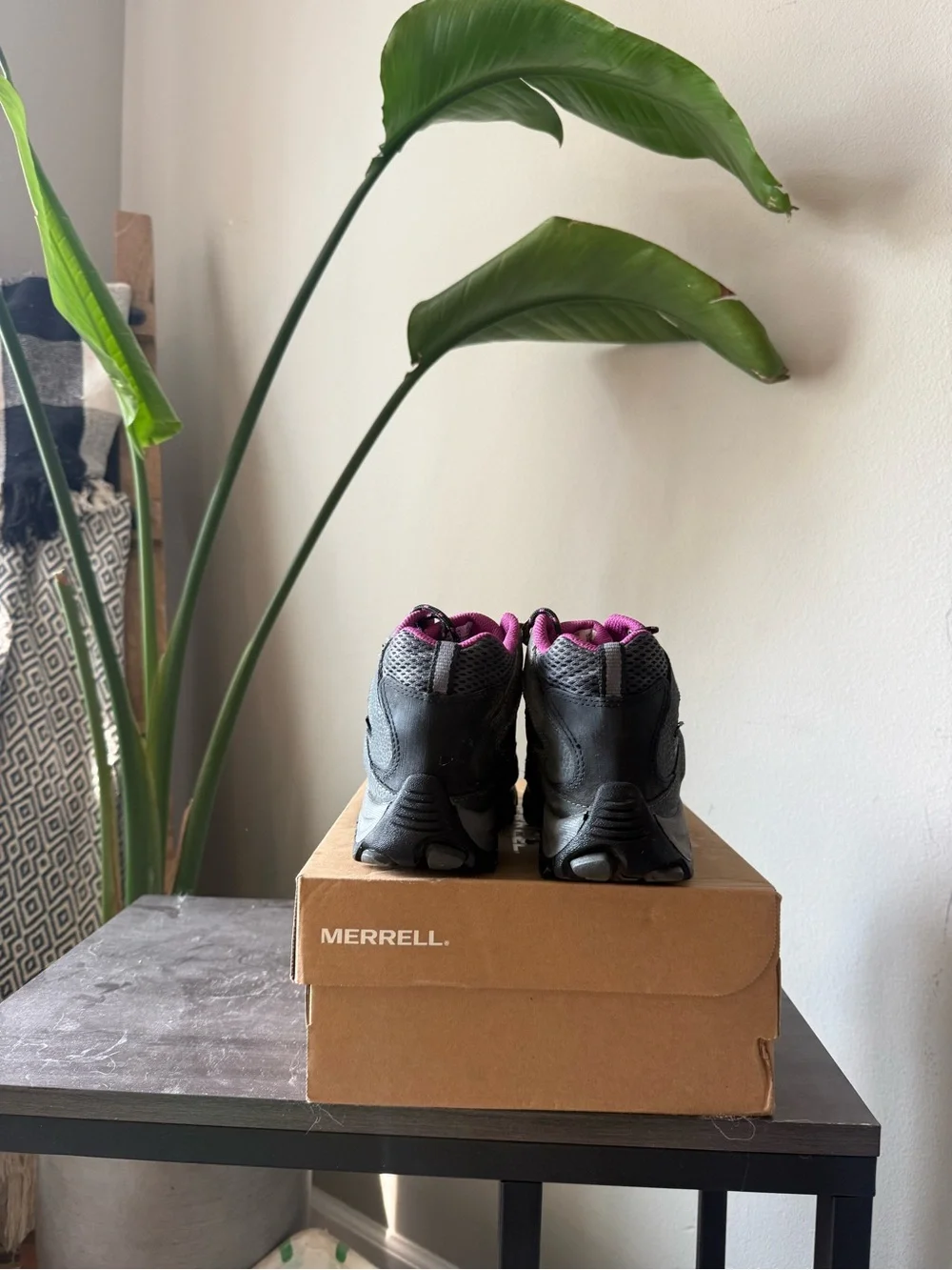 Merrell Moab (waterproof) Gray and Purple Kids' Trail Boots